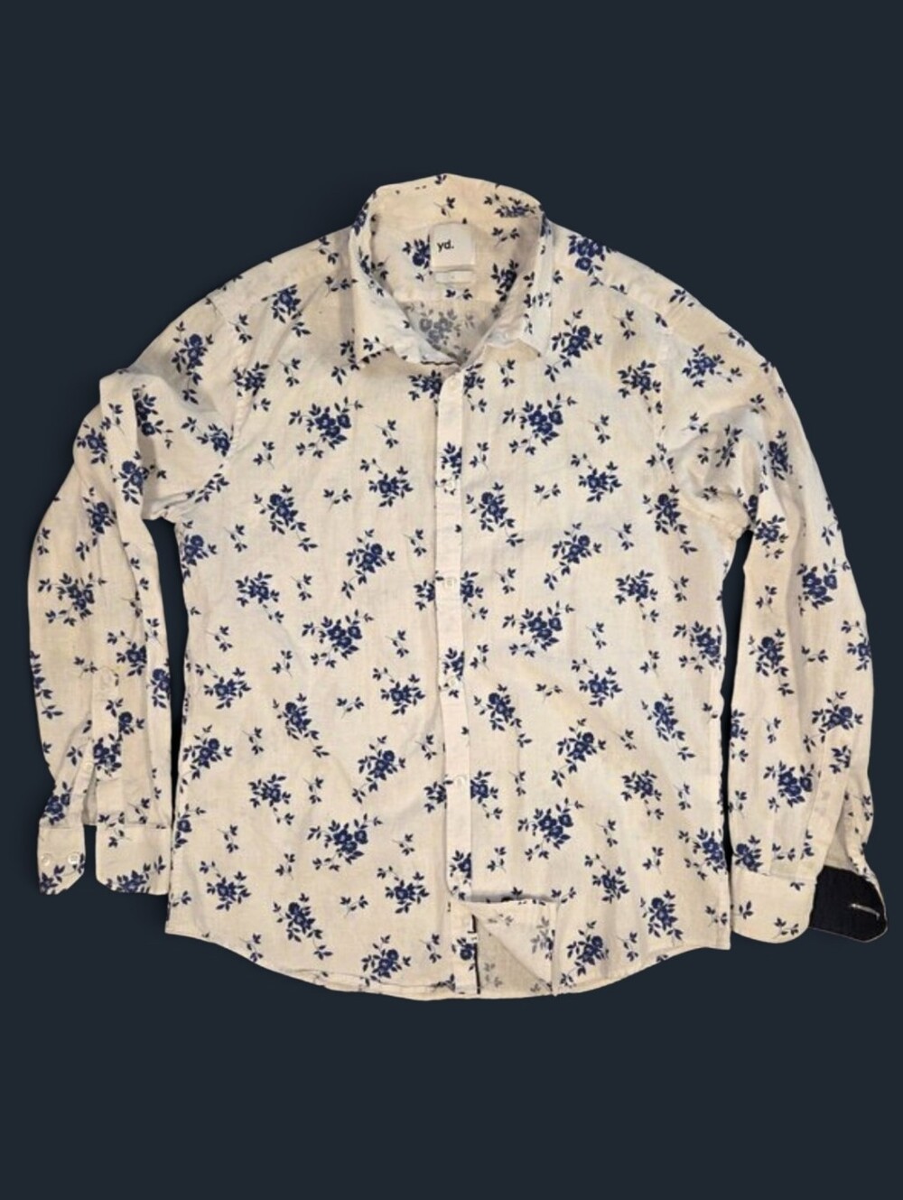 yd. Men's Linen/Cotton Button Down Shirt